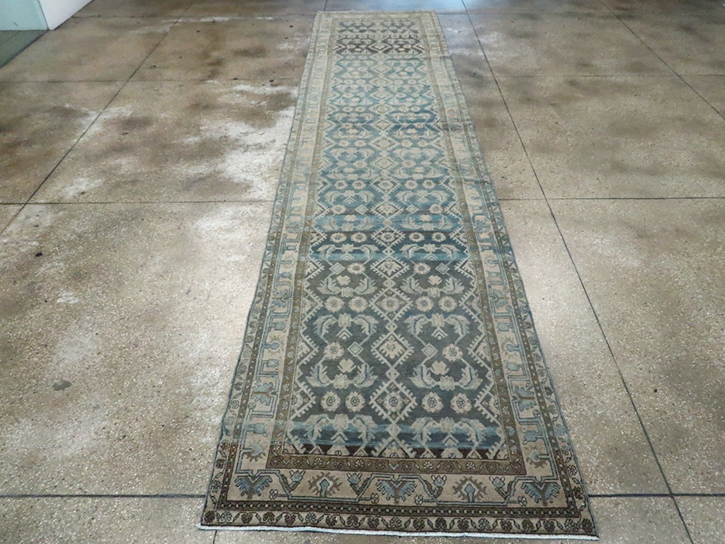 Vintage Persian Malayer Wide Gallery Runner, No.29972 - Gss