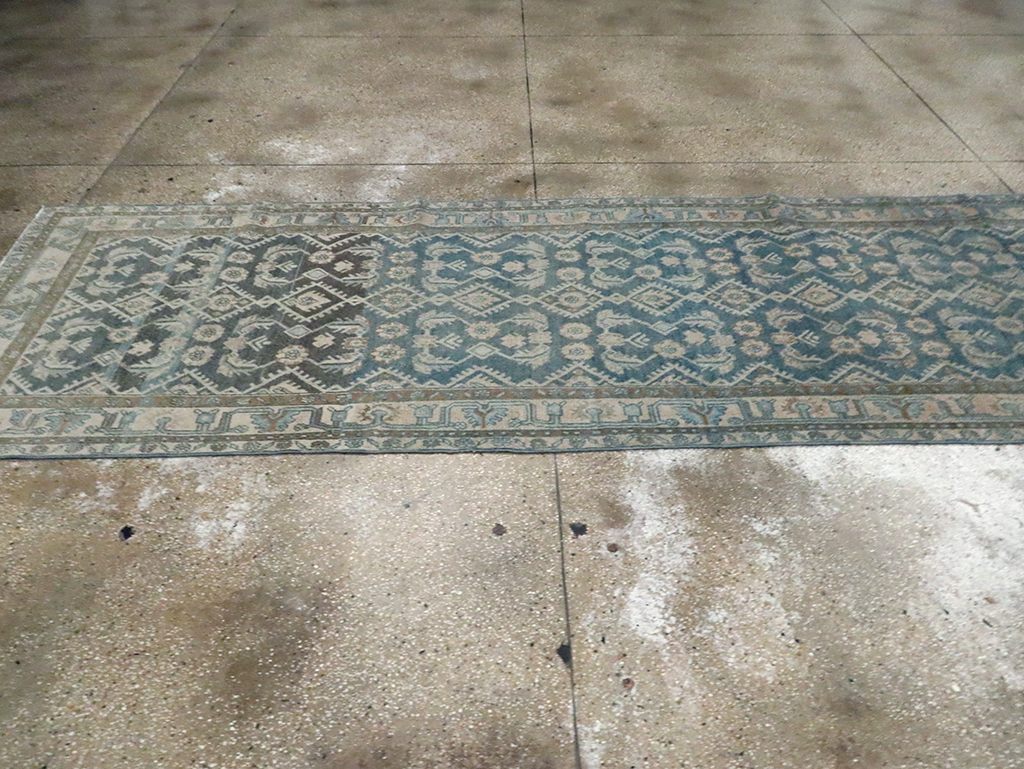 Vintage Persian Malayer Wide Gallery Runner, No.29972 - Gss