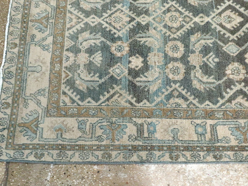 Vintage Persian Malayer Wide Gallery Runner, No.29972 - Gss