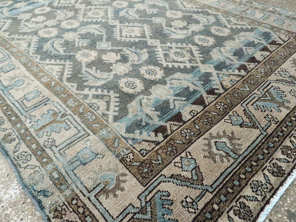 Vintage Persian Malayer Wide Gallery Runner, No.29972 - Gss