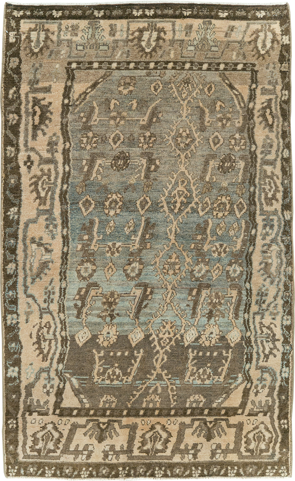 Vintage Persian Malayer Throw Rug, No.29982 - Gss