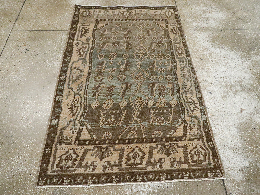 Vintage Persian Malayer Throw Rug, No.29982 - Gss