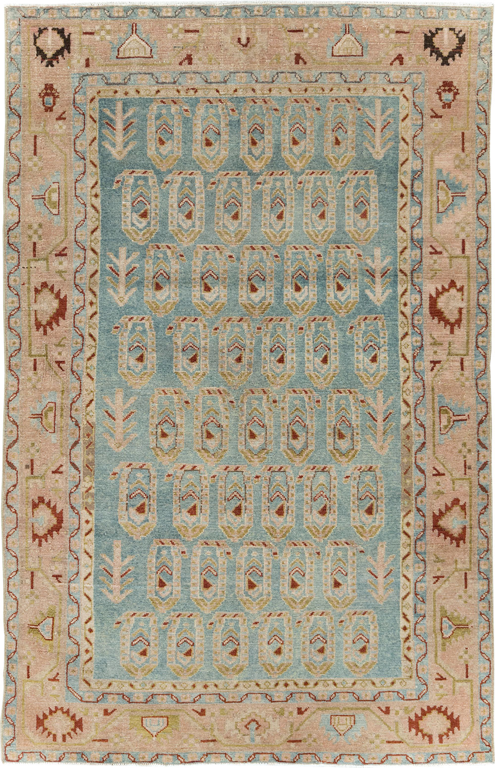 Vintage Persian Malayer Accent Rug, No.29983 - Gss