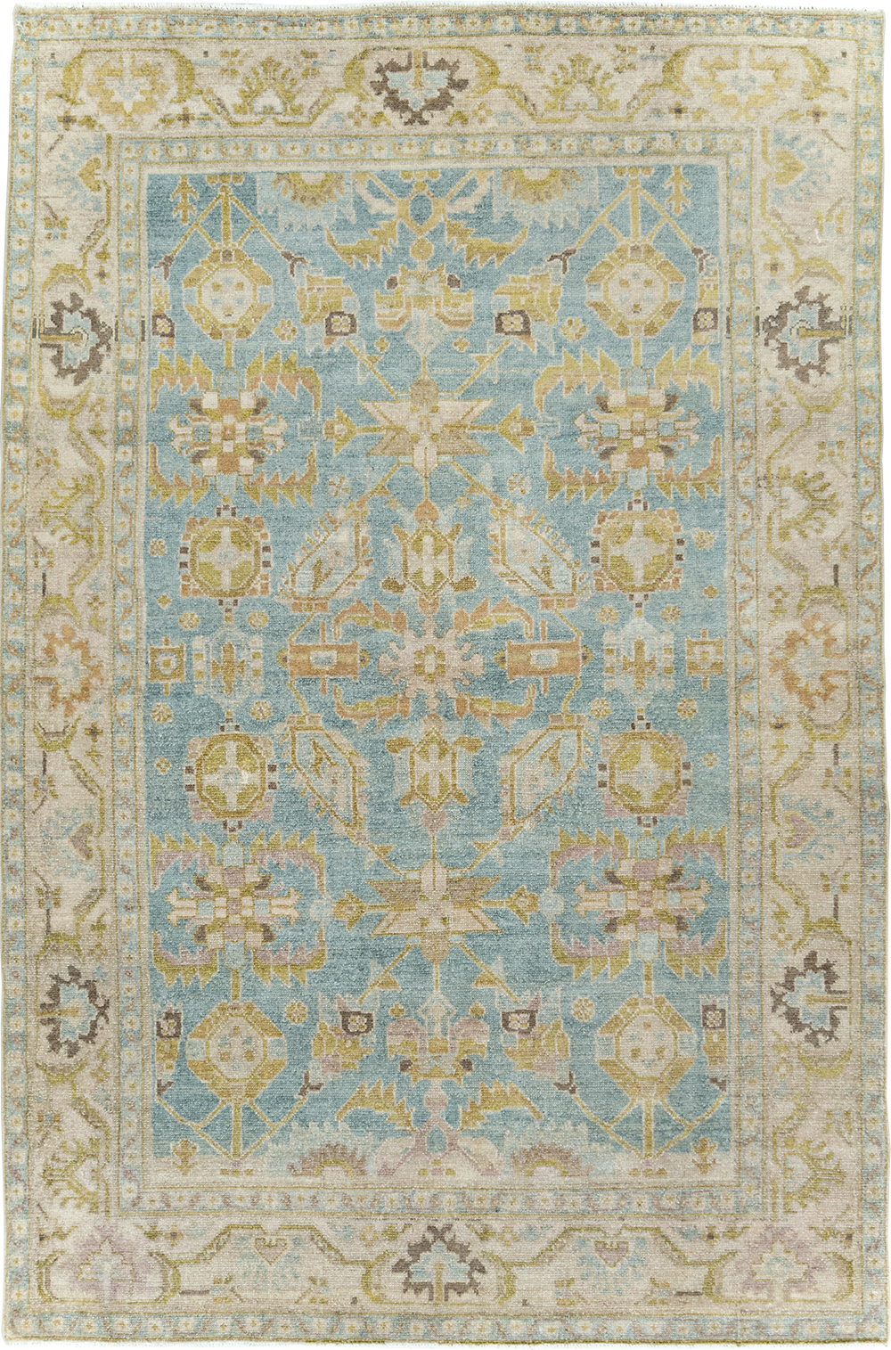 Vintage Persian Malayer Accent Rug, No.29985 - Gss
