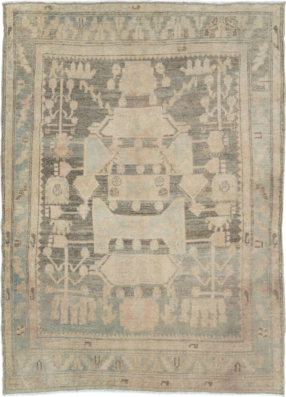 Vintage Persian Malayer Throw Rug, No.29986 - Gss