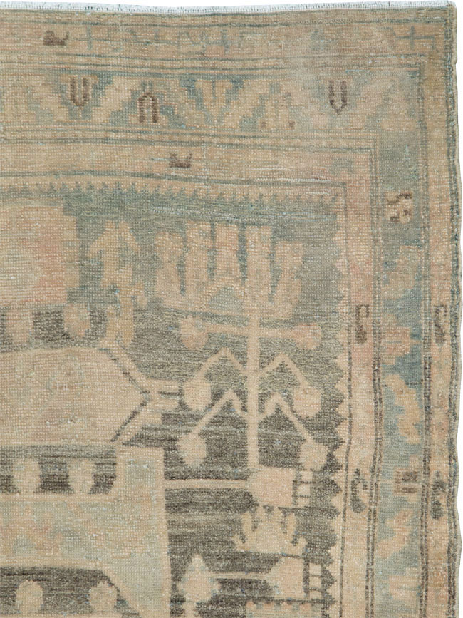 Vintage Persian Malayer Throw Rug, No.29986 - Gss