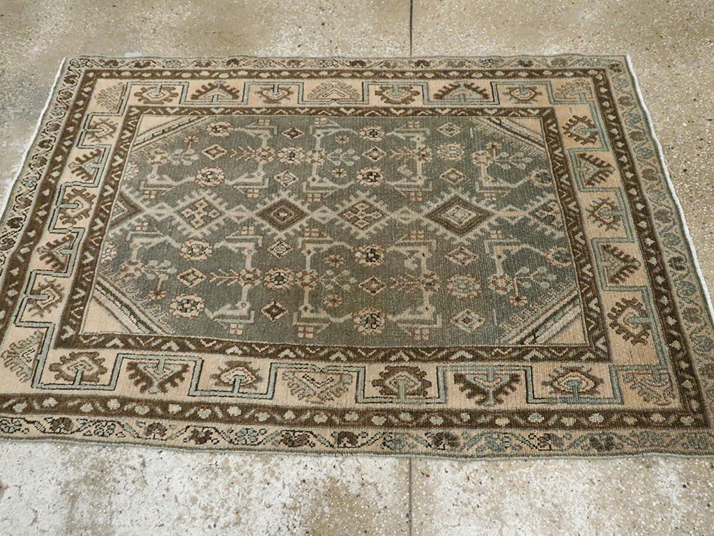 Vintage Persian Malayer Throw Rug, No.29988 - Gss