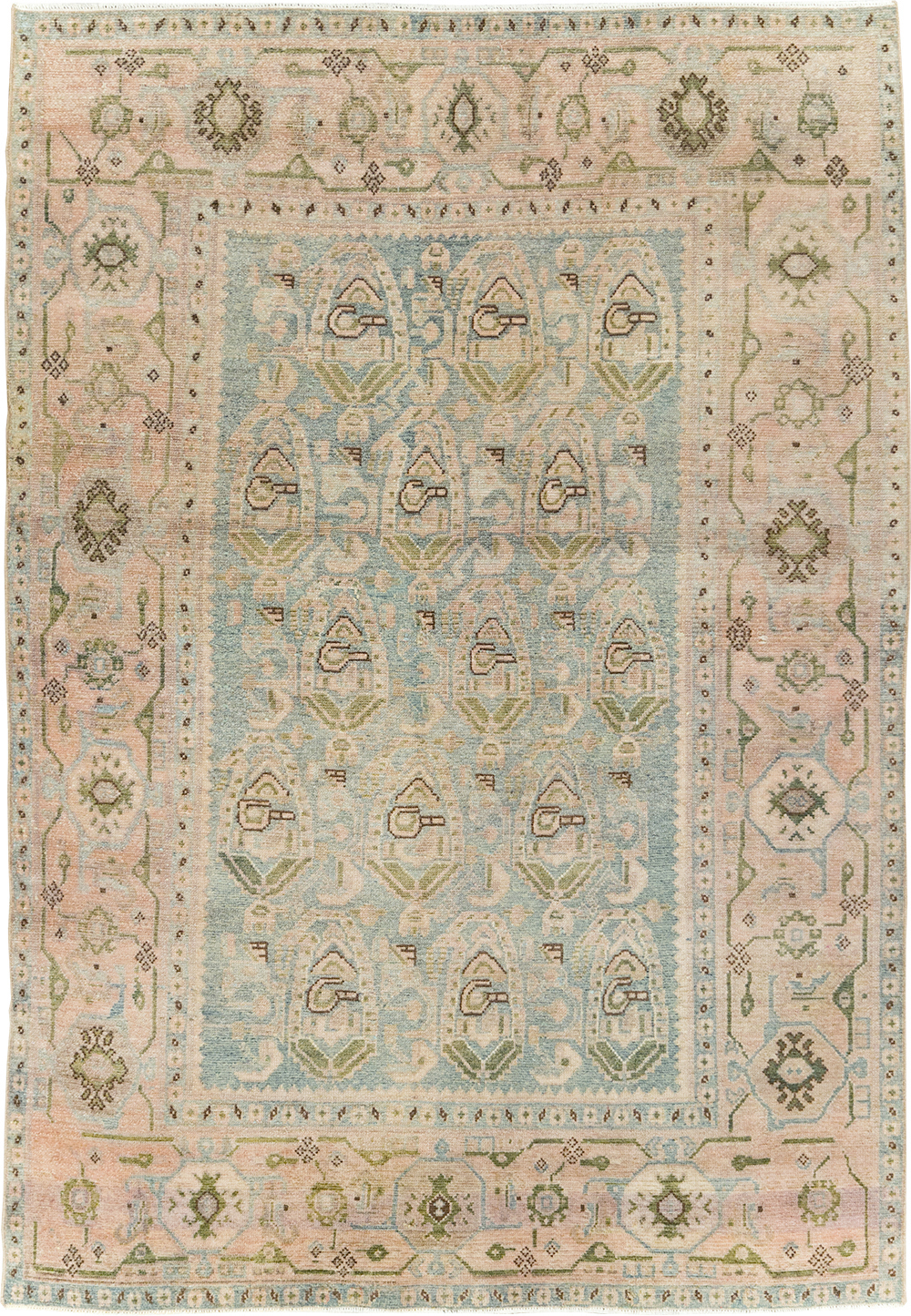 Vintage Persian Malayer Accent Rug, No.29990 - Gss