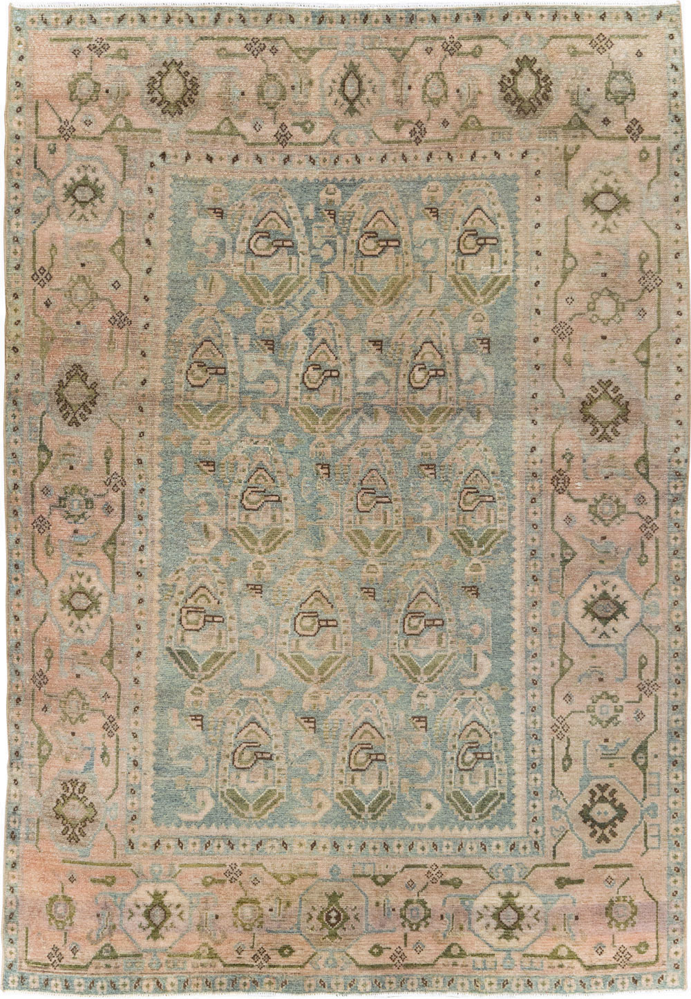 Vintage Persian Malayer Accent Rug, No.29990 - Gss