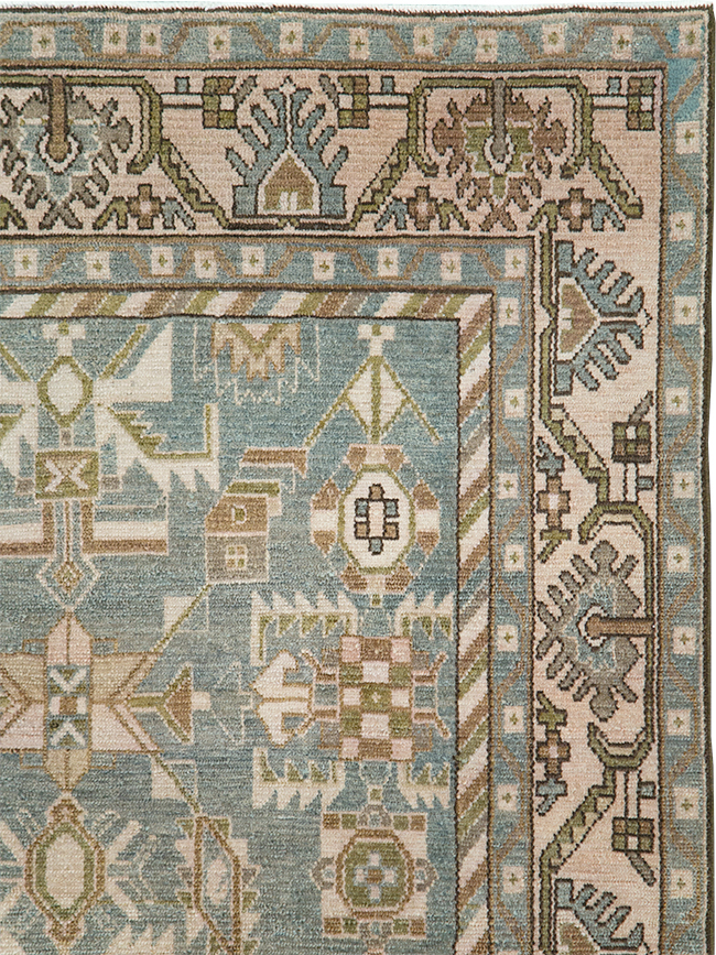 Vintage Persian Malayer Accent Rug, No.29991 - Gss