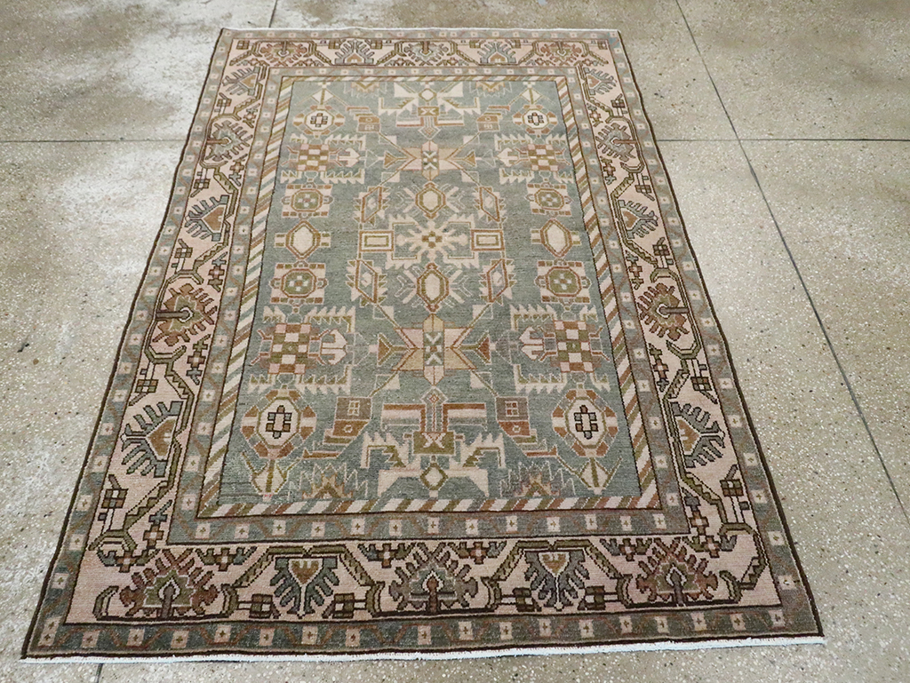 Vintage Persian Malayer Accent Rug, No.29991 - Gss