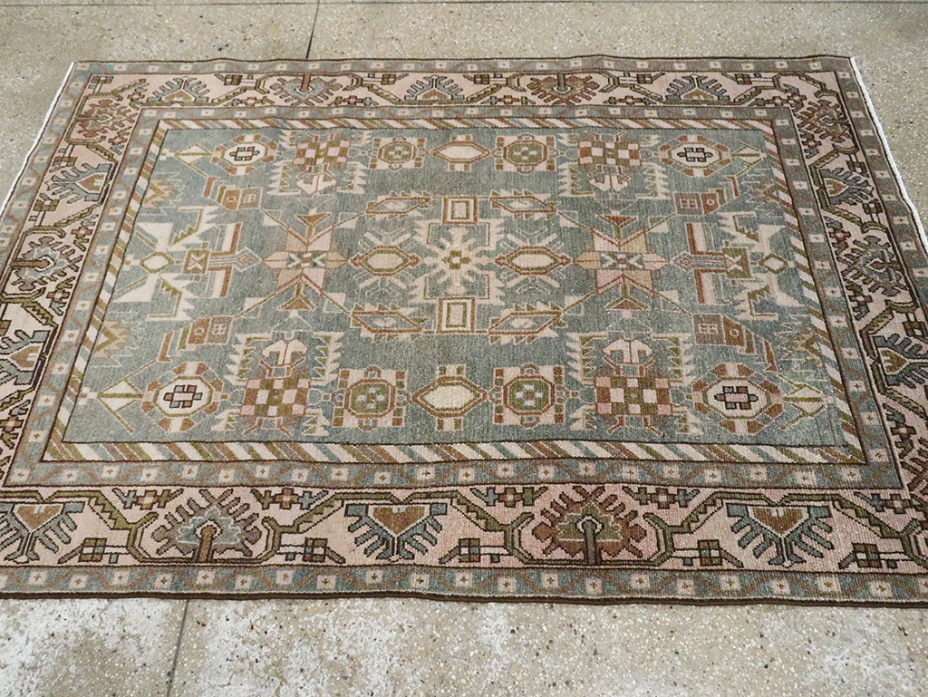 Vintage Persian Malayer Accent Rug, No.29991 - Gss
