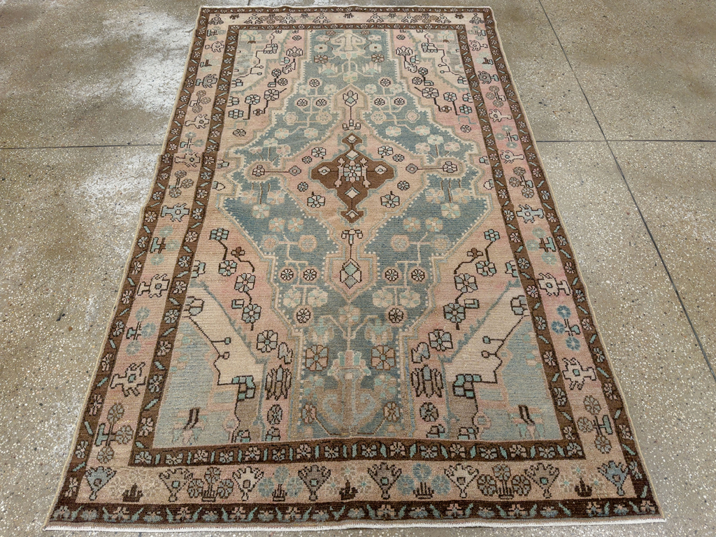 Vintage Persian Malayer Accent Rug, No.29994 - Gss