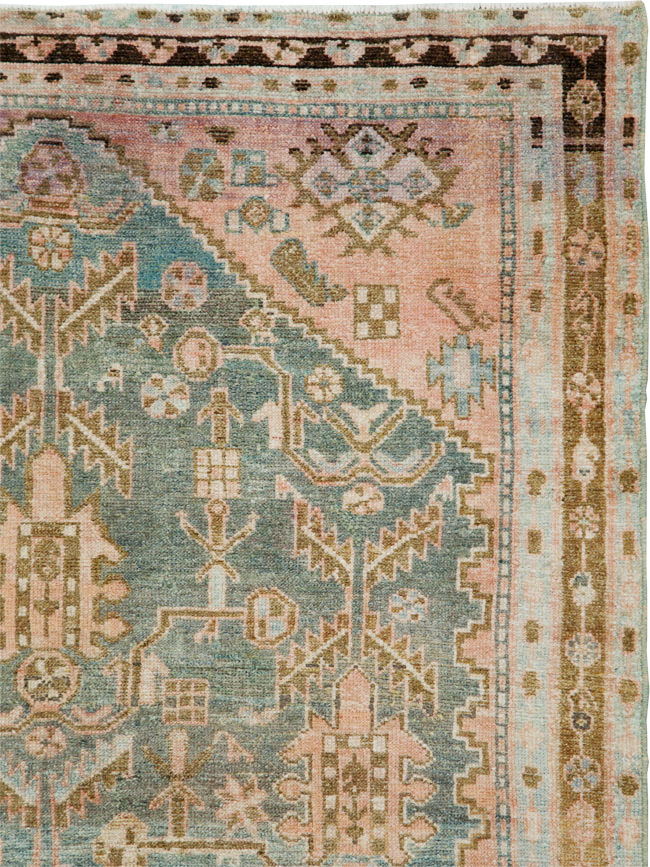Vintage Persian Malayer Accent Rug, No.30000 - Gss