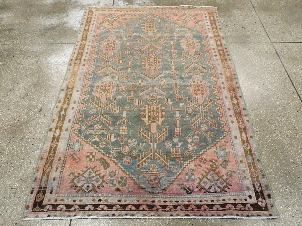 Vintage Persian Malayer Accent Rug, No.30000 - Gss