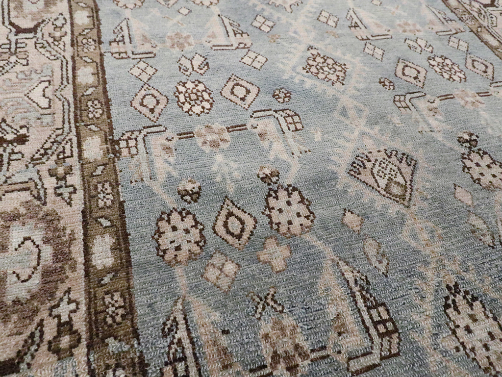 Vintage Persian Malayer Throw Rug, No.30004 - Gss