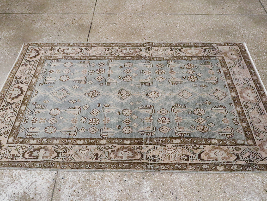 Vintage Persian Malayer Throw Rug, No.30004 - Gss