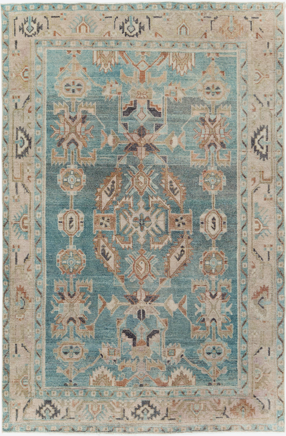 Vintage Persian Malayer Accent Rug, No.30005 - Gss