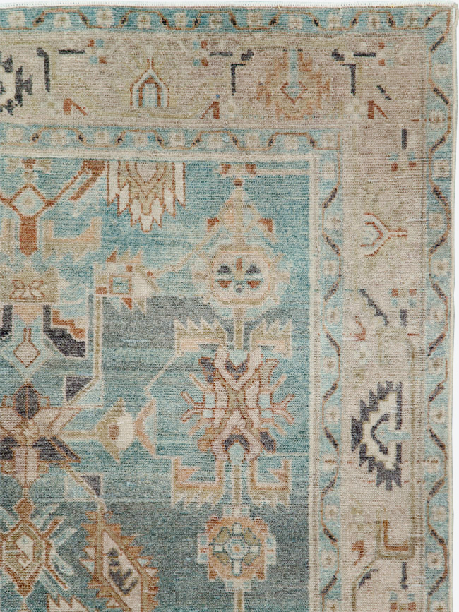 Vintage Persian Malayer Accent Rug, No.30005 - Gss