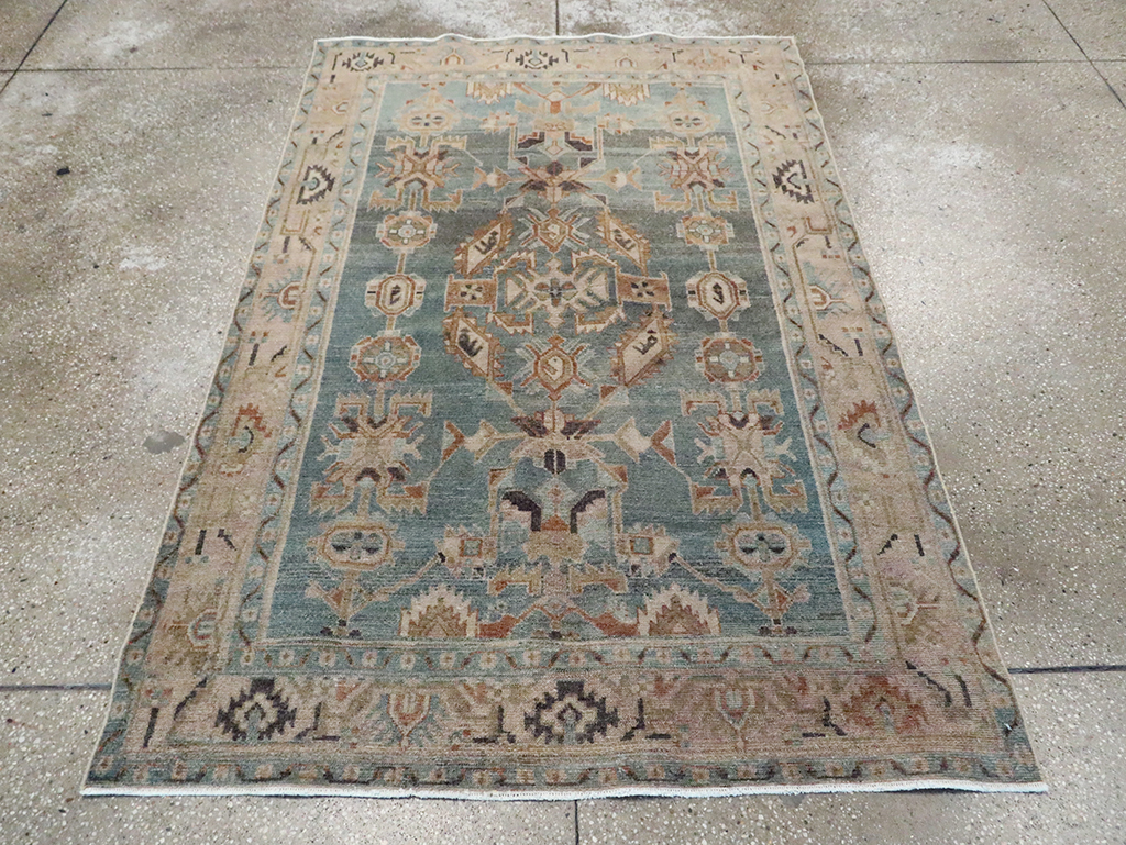 Vintage Persian Malayer Accent Rug, No.30005 - Gss