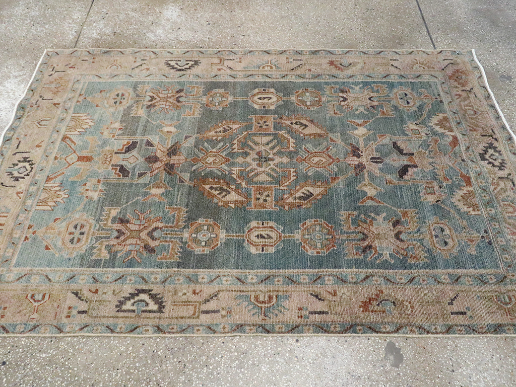 Vintage Persian Malayer Accent Rug, No.30005 - Gss
