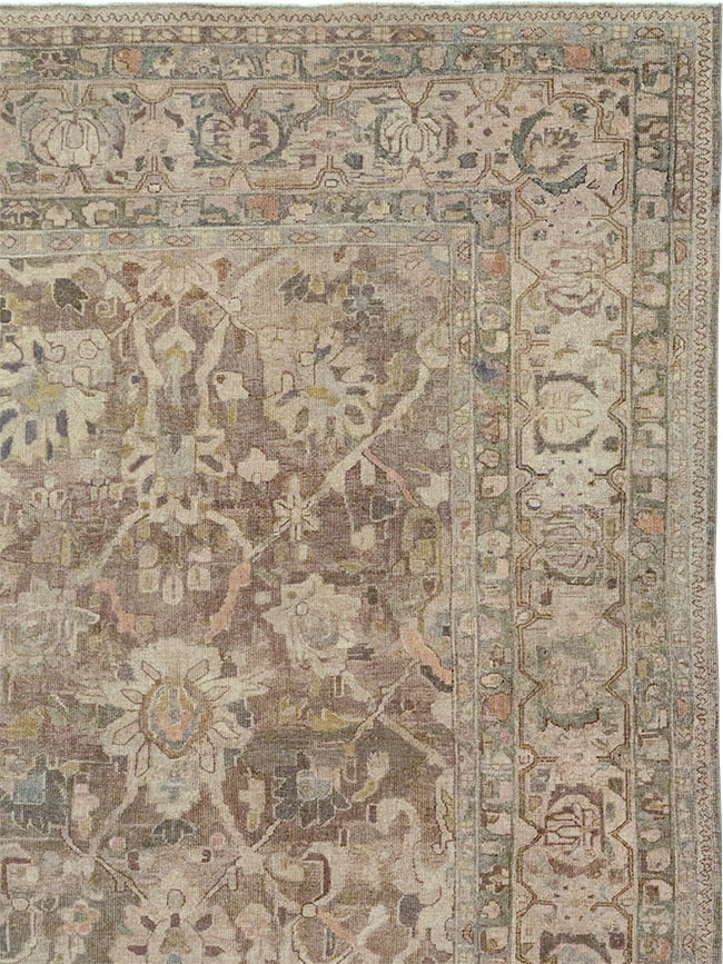 Antique Persian Mahal Large Carpet, No.30037 - Gss