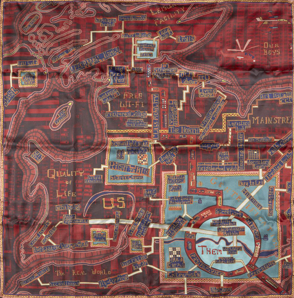 Vintage English Silk Textile By Grayson Perry, No.30040 - Gss