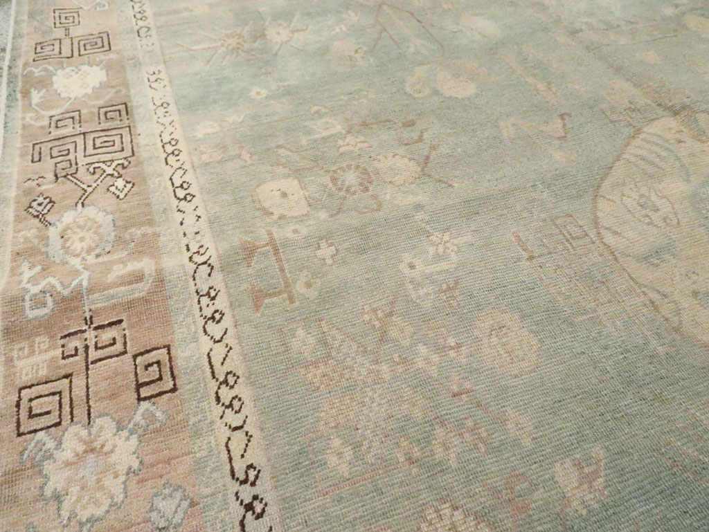 Antique East Turkestan Khotan Accent Rug, No.30043 - Gss