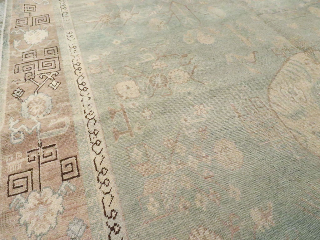 Antique East Turkestan Khotan Accent Rug, No.30043 - Gss