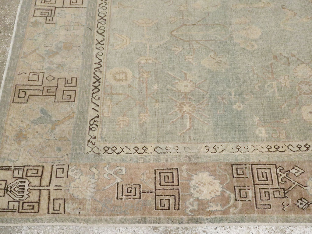 Antique East Turkestan Khotan Accent Rug, No.30043 - Gss