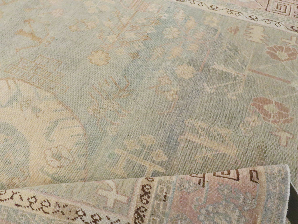 Antique East Turkestan Khotan Accent Rug, No.30043 - Gss