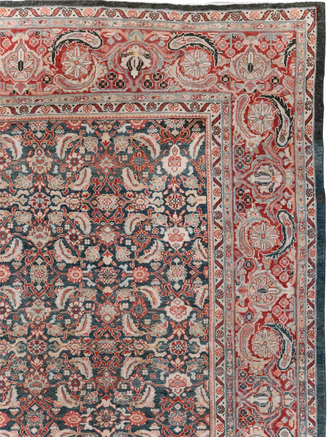 Antique Persian Mahal Room Size Carpet, No.30045 - Gss