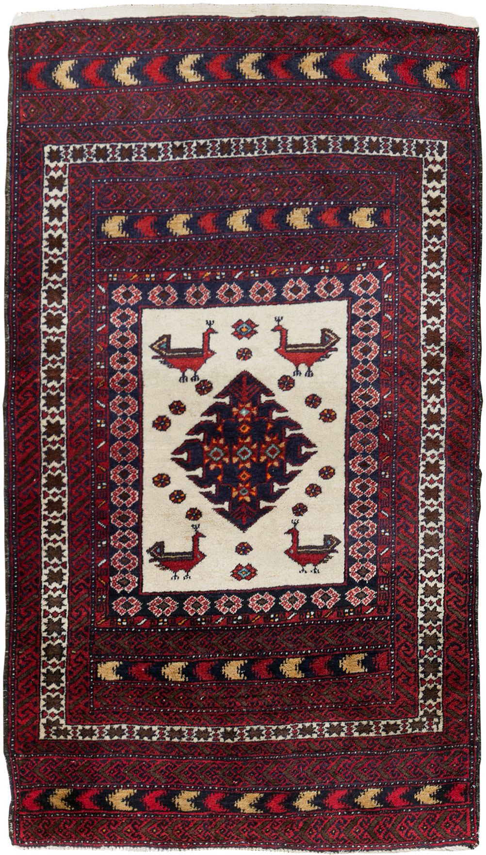 Vintage Persian Pictorial Baluch Rug, No.30055 - Gss