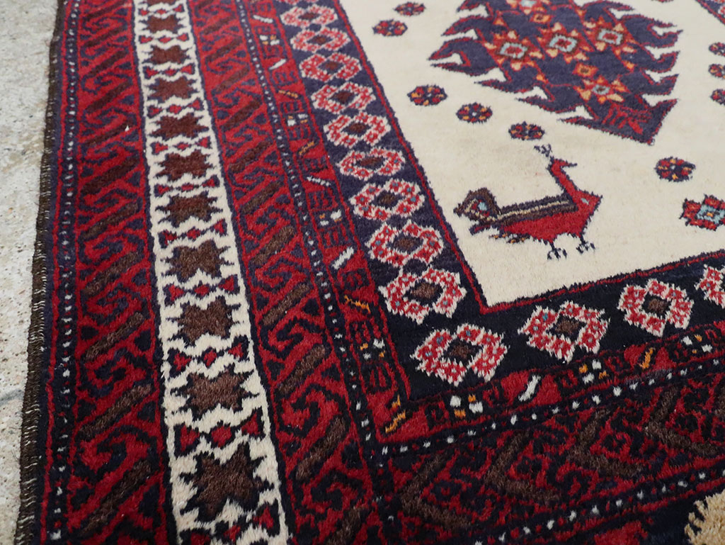 Vintage Persian Pictorial Baluch Rug, No.30055 - Gss