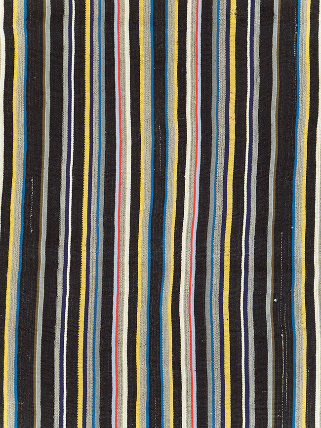 Striped Mid-20th Century Turkish Flatweave Kilim, No.30060 - Gss