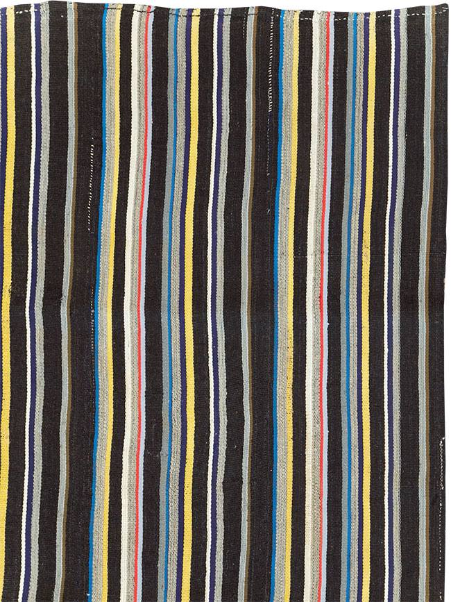 Striped Mid-20th Century Turkish Flatweave Kilim, No.30060 - Gss