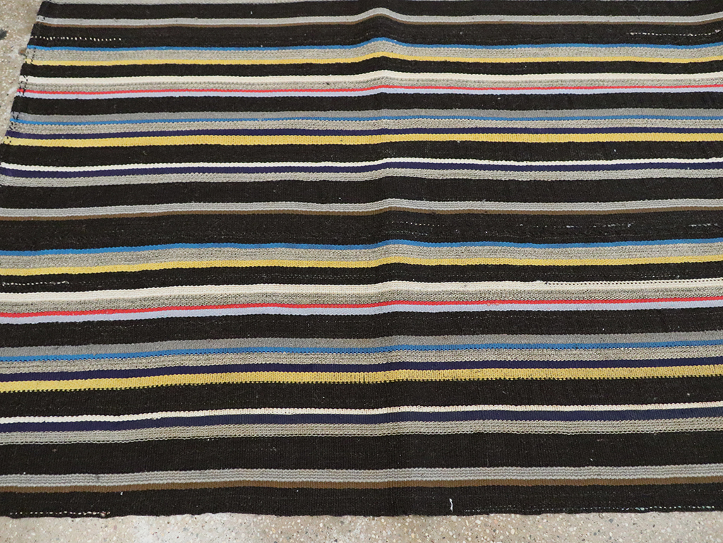Striped Mid-20th Century Turkish Flatweave Kilim, No.30060 - Gss