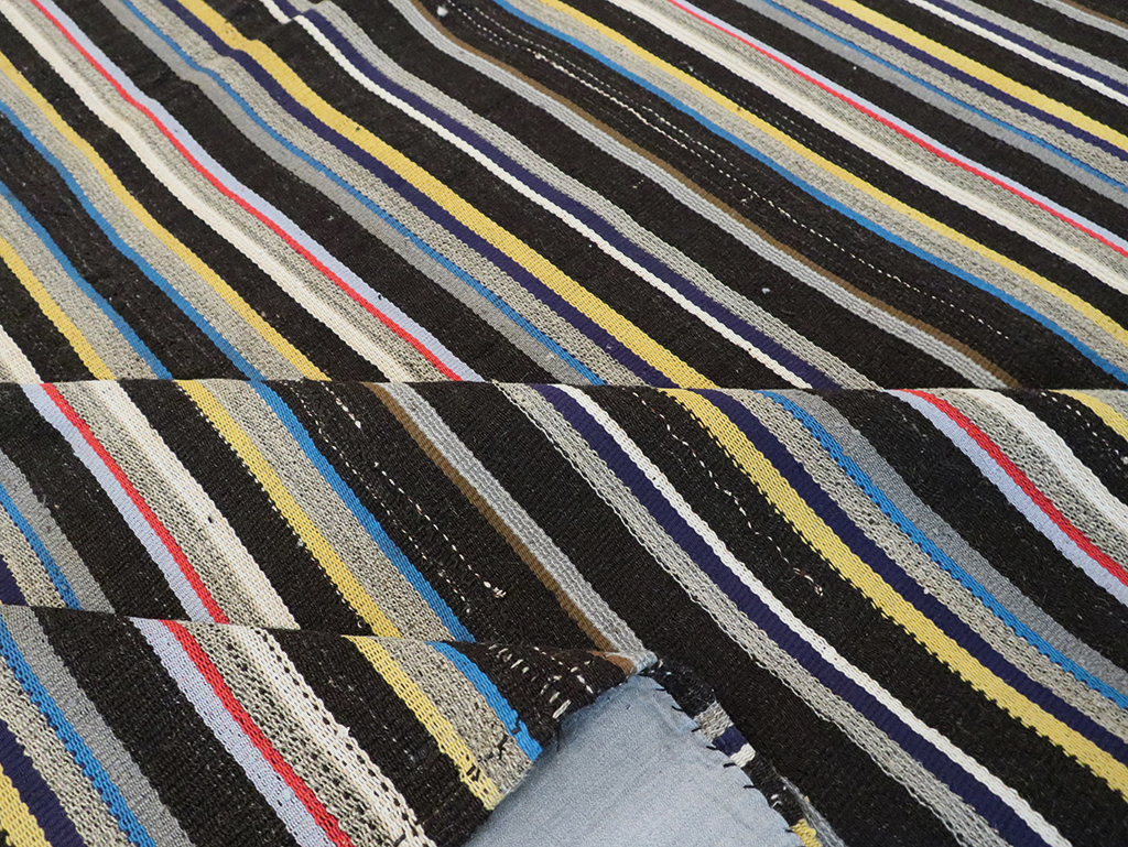 Striped Mid-20th Century Turkish Flatweave Kilim, No.30060 - Gss