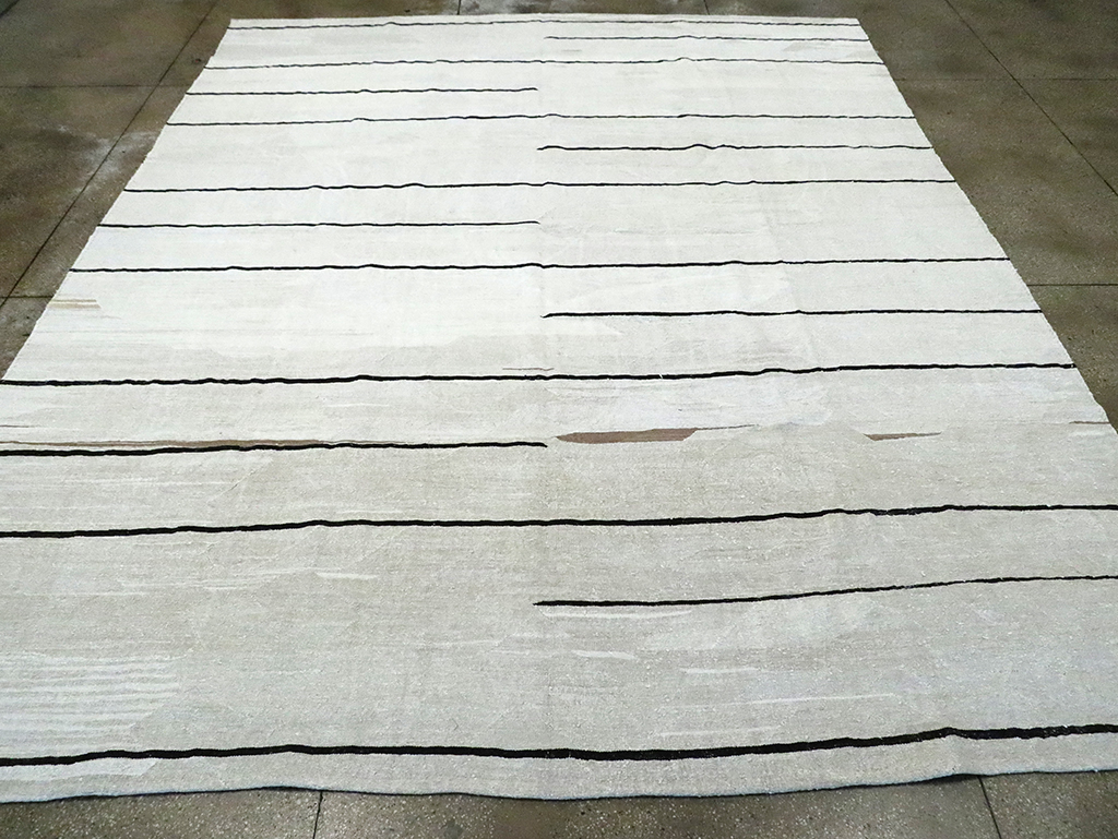 Contemporary Turkish Room Size Flatweave Kilim, No.30064 - Gss