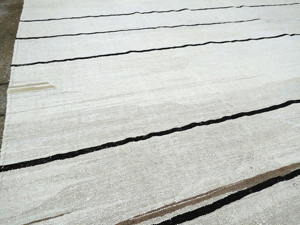 Contemporary Turkish Room Size Flatweave Kilim, No.30064 - Gss