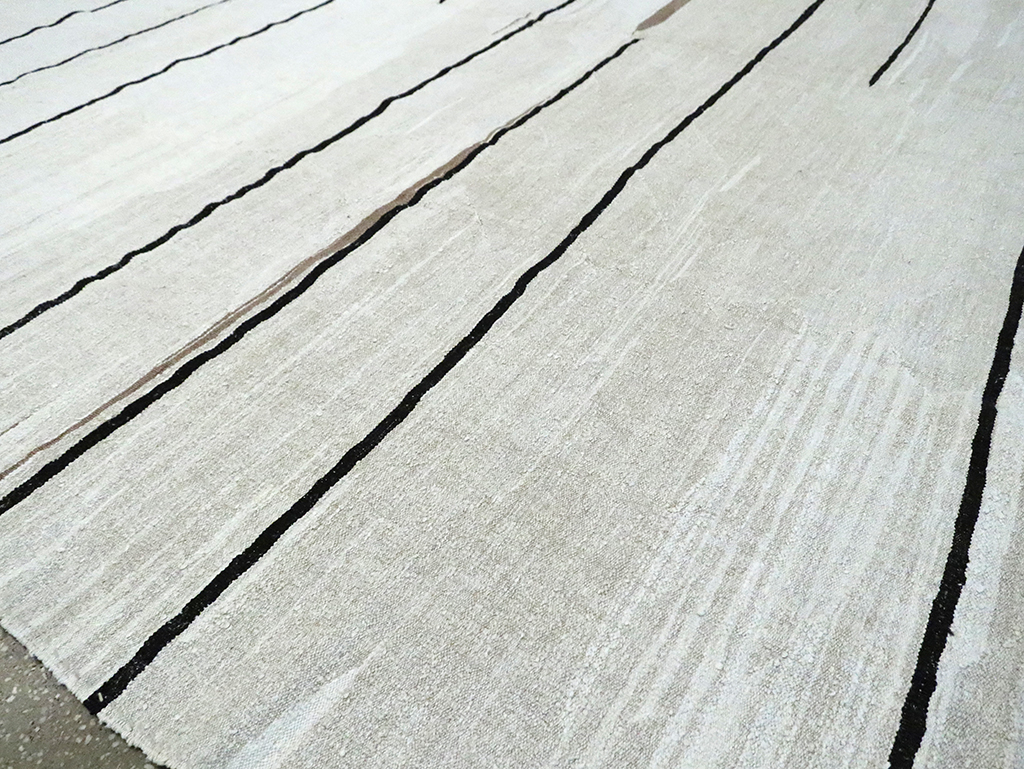 Contemporary Turkish Room Size Flatweave Kilim, No.30064 - Gss