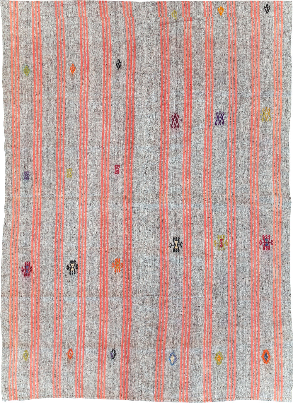 Mid-20th Century Handmade Turkish Flatweave Kilim, No.30068 - Gss