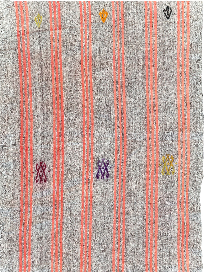 Mid-20th Century Handmade Turkish Flatweave Kilim, No.30068 - Gss