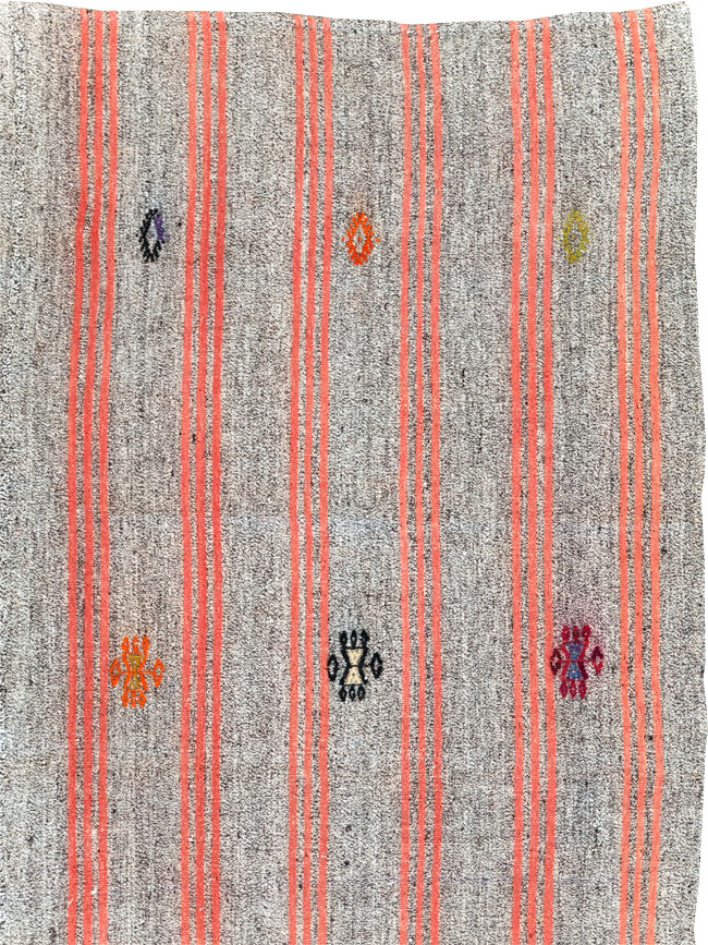 Mid-20th Century Handmade Turkish Flatweave Kilim, No.30068 - Gss