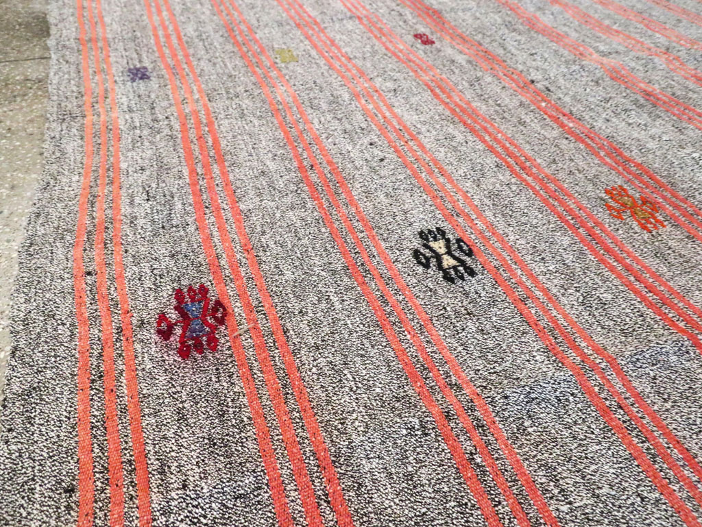 Mid-20th Century Handmade Turkish Flatweave Kilim, No.30068 - Gss