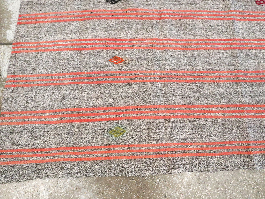 Mid-20th Century Handmade Turkish Flatweave Kilim, No.30068 - Gss