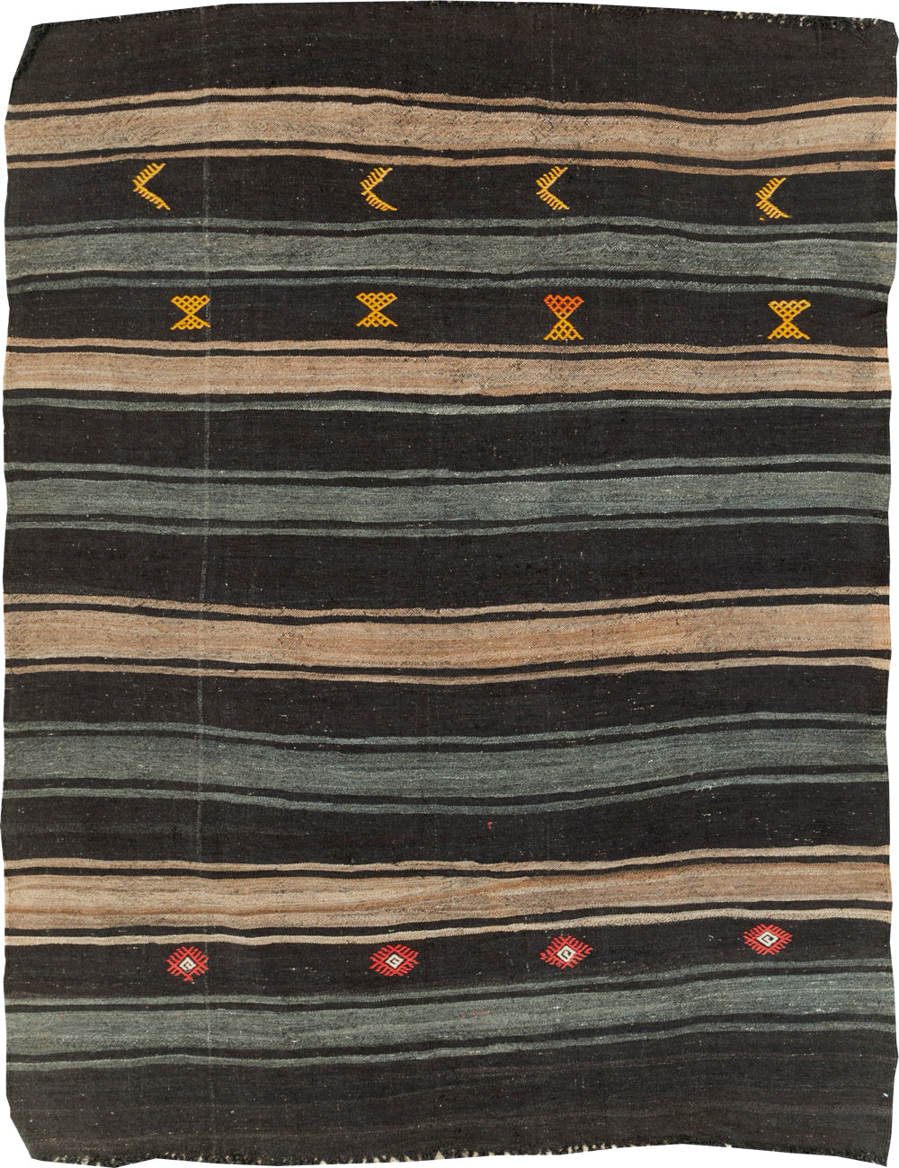 Mid-20th Century Handmade Turkish Flatweave, No.30069 - Gss