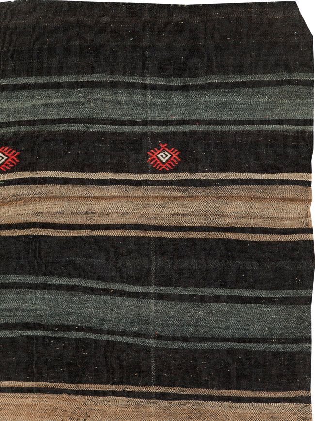 Mid-20th Century Handmade Turkish Flatweave, No.30069 - Gss