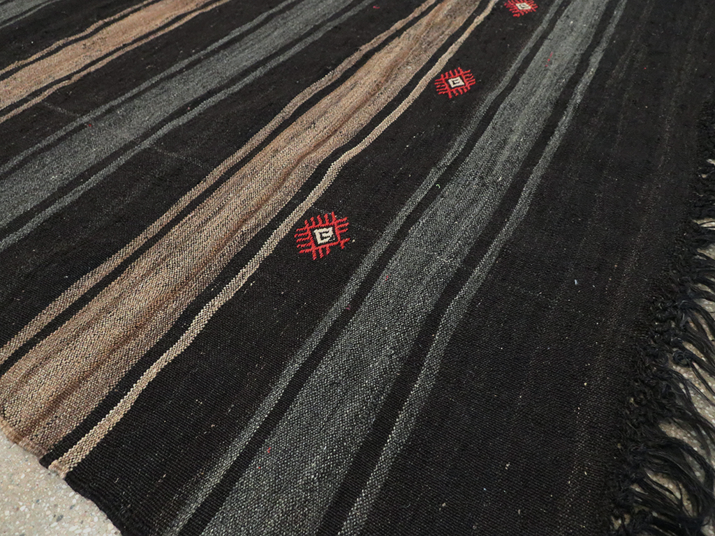 Mid-20th Century Handmade Turkish Flatweave, No.30069 - Gss