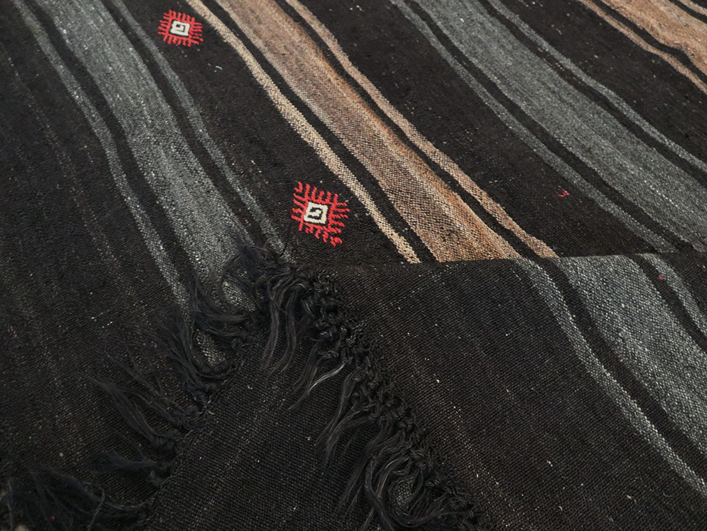 Mid-20th Century Handmade Turkish Flatweave, No.30069 - Gss